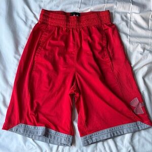 Under Armour Men's Athletic Shorts in Red and Gray